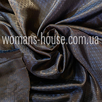 Подкладочная ткань Жаккард принт крестики синим и коричневым хамелеоном