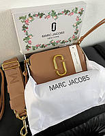 Женская сумочка марк джейкобс бежевая Marc Jacobs Beige молодёжная стильная сумочка через плечо