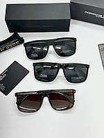 Чоловічі брендові сонцезахисні окуляри POLARIZED у стильній оправі, Чорні/Коричневі