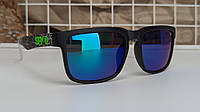 ЕСТЬ ДЕФЕКТ Солнцезащитные очки Spy+ Ken Block матовой зелёной оправе с зеркальными синими линзам от солнца
