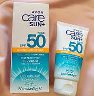 Матувальний сонцезахисний крем для обличчя Avon Care Sun+ Face Sun Cream