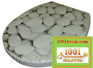 Пластикове сидіння з кришкою для унітазу "Морські камінці", фото 1