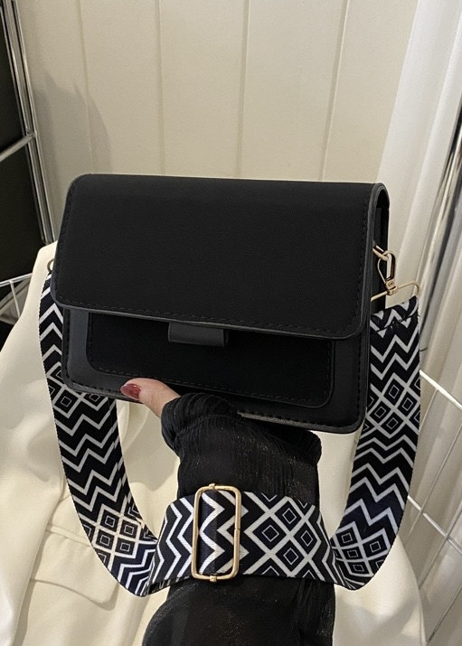 Жіноча сумка 9531 крос-боді бархатна велюрова замшева чорна, фото 1