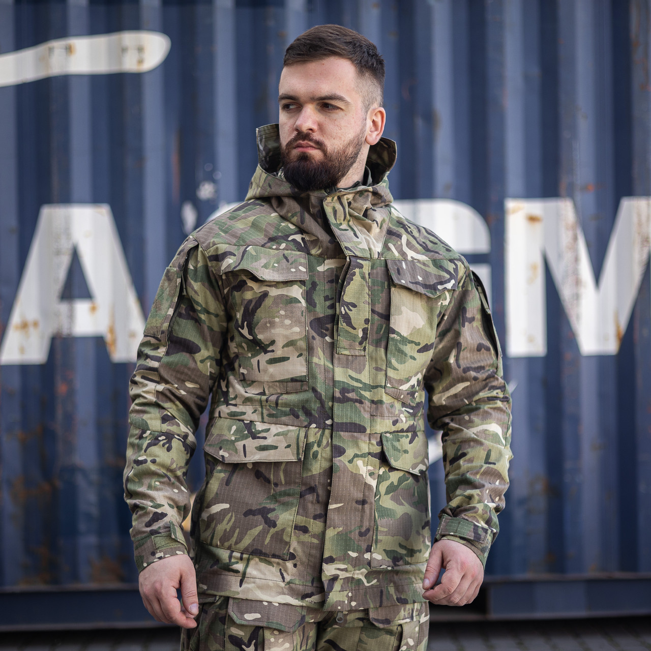 Куртка тактична військова Grifon мультикам ріп-стоп (вафелька) Британка