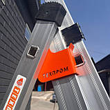 3х секційна драбина стремянка 8 щаблів розсувна Техпром, фото 6