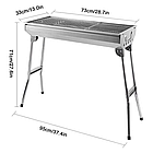 Переносний мангал BARBECUE TRAY 883 CA-12, фото 6