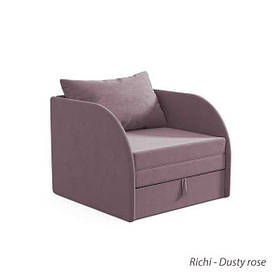 Розкладне дитяче крісло Richi Dusty rose в кімнату для дівчинки