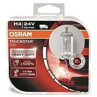 Лампа 24V  H4  75/70W  OSRAM TRUCKSTAR PRO +100%  [В 64196-TSP] P43T (БОКС)