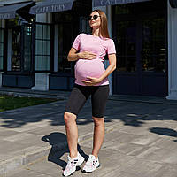 Футболка для беременных и кормящих мам размер М цвет Розовый