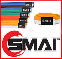 Пояс для кімоно жовто-білий  для карате тхеквондо айкідо джиу-джитсу та інших бойових мистецтв