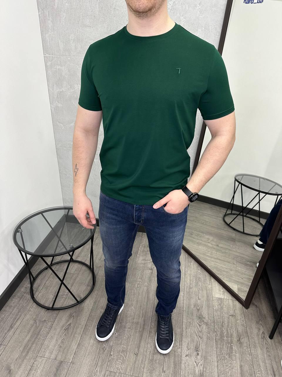 Чоловіча футболка Trussardi H4339 зелена