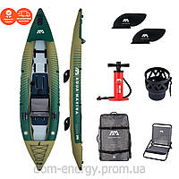 Надувной каяк для рыбалки 13 1 Aqua Marina CALIBER CA-398 туристический, походный, для серфинга, путешествий,
