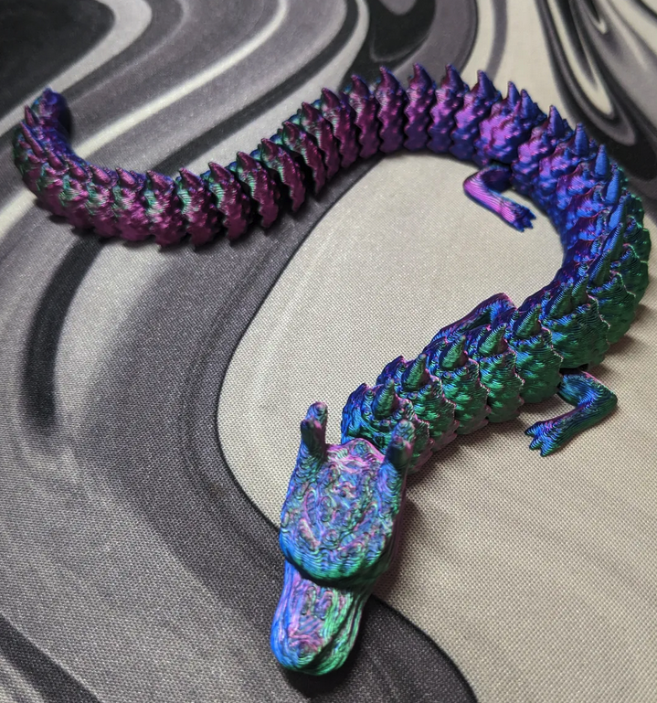 Іграшка дракон надрукований на 3д принтері. Подарунок на новий рік, фото 1