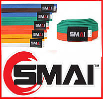 Пояс для кімоно помаранчево-зелений  для карате тхеквондо айкідо джиу-джитсу та інших бойових мистецтв