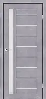 Межкомнатные двери Darumi Bordo серый бетон стекло сатин