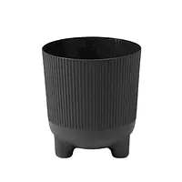 Горщик для квітів на ніжках "Арія-Джампер" 1,6л d14см (чорний) Lamela