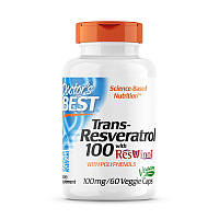 Натуральная добавка Doctor's Best Trans-Resveratrol with Resvinol 100 mg, 60 вегакапсул CN7097 VB
