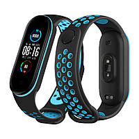 Ремінець силіконовий XOKO Sport для Xiaomi Mi Band 5/6/7 Black/Blue