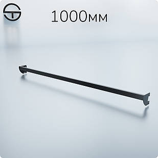 Тримач кронштейна L10-3115 s1,2 (тр.30x15), чорний. Рейки-опори комплектуючі до торгового обладнання