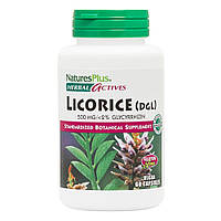 Натуральная добавка Natures Plus Herbal Actives Licorice 500 mg, 60 вегакапсул CN11800 VB