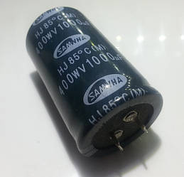 1000mkf - 400v  mini HJ 35*60  SAMWHA, 85°C конденсатор електролітичний