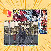 Зошит А5 48 арк. на пружині у клітинку 60 гр.м² Boku no Kokoro no Yabai Yatsu / Пітьма всередині мене