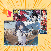 Зошит А5 48 арк. на пружині у клітинку 60 гр.м² Boku no Kokoro no Yabai Yatsu / Пітьма всередині мене 002