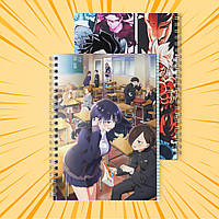 Зошит А5 48 арк. на пружині у клітинку 60 гр.м² Boku no Kokoro no Yabai Yatsu / Пітьма всередині мене 008