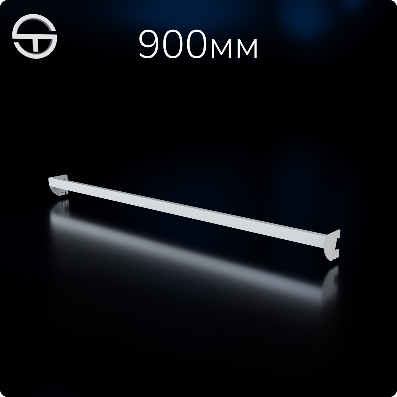 Тримач кронштейна L9-315 s0,8 (тр.30x15), білий. Рейки-опори комплектуючі до торгового обладнання, фото 1