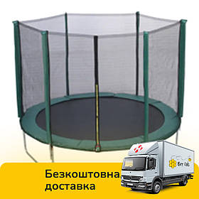 Дитячий батут на пружинах із сіткою (діаметр 183 см) Tilly RJ-0085 Зелений