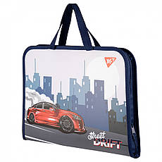 Портфель YES 1відділення FC пластиковий на блискавці Drift Attack 492245, фото 3