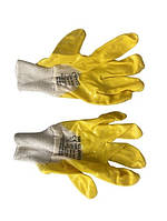 Рукавички (SP-0110)-жовті залиті латексом