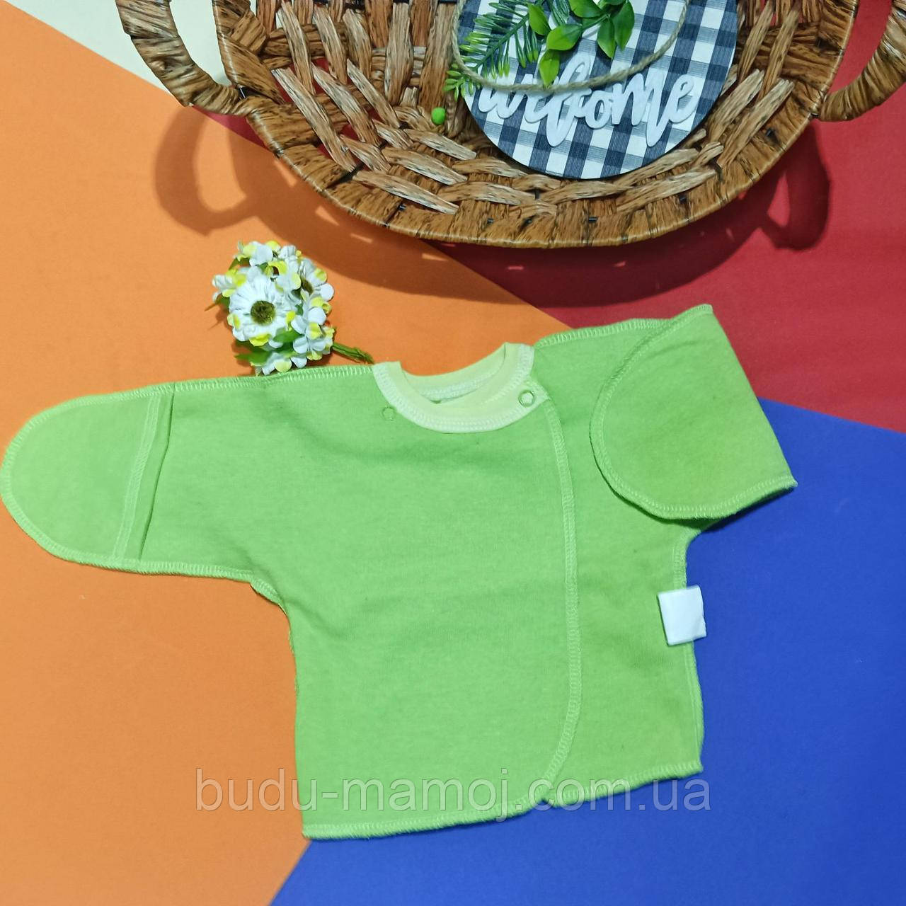 Сорочечка утеплена для новонародженого бавовна