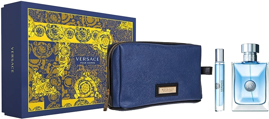 Набір Versace pour Homme для чоловіків — set (edt 100 ml + edt 10 ml + pouch)
