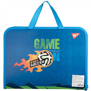 Портфель YES 1відділення FC пластиковий на блискавці Football 492241, фото 2