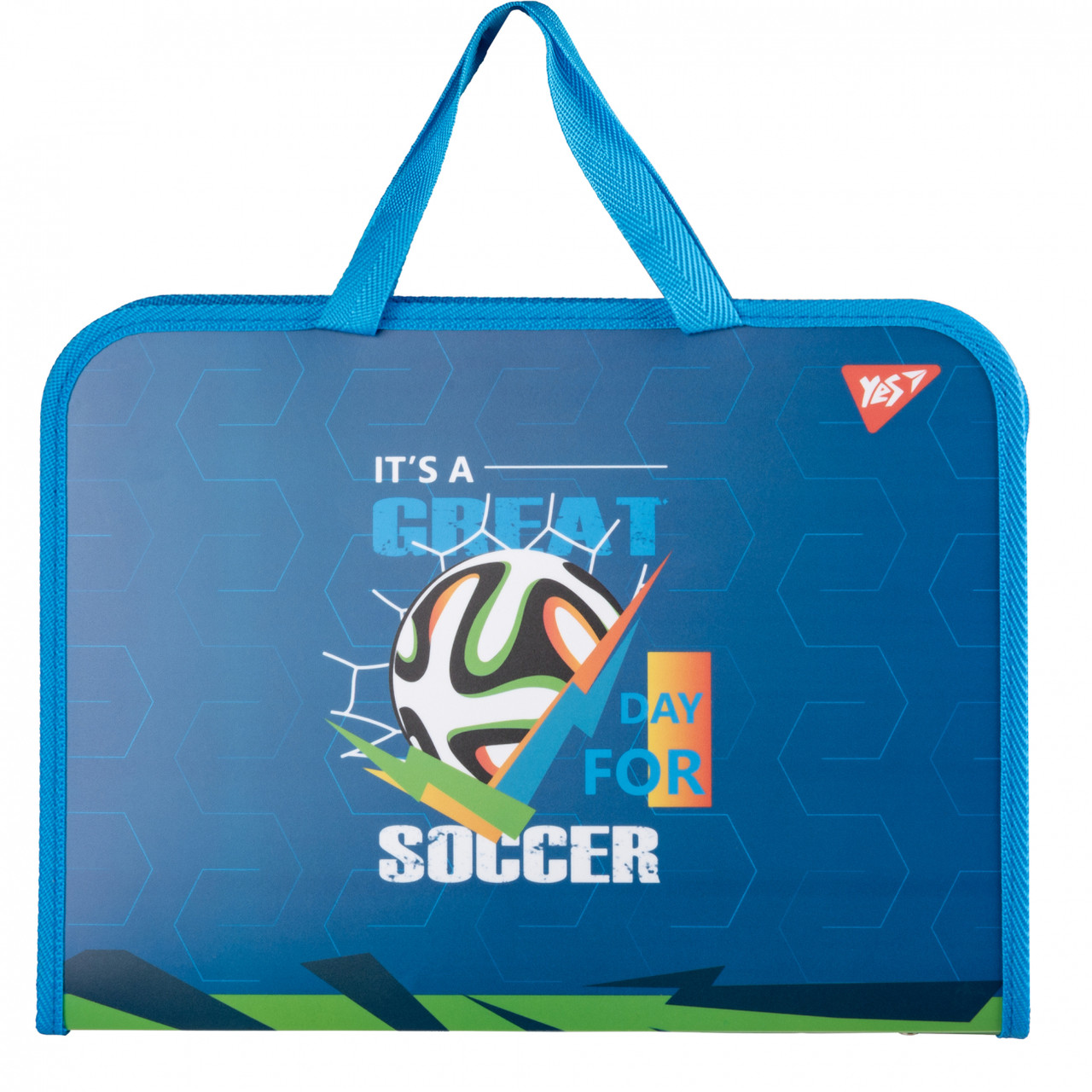 Портфель YES 1відділення FC пластиковий на блискавці Football 492241
