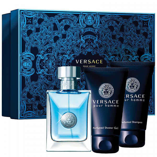 Набір Versace pour Homme для чоловіків — set (edt 50 ml + sh/g 50 ml + shampoo 50 ml)