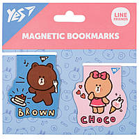 Закладки магнитные Yes Line Friends Brown and Choco, 2шт