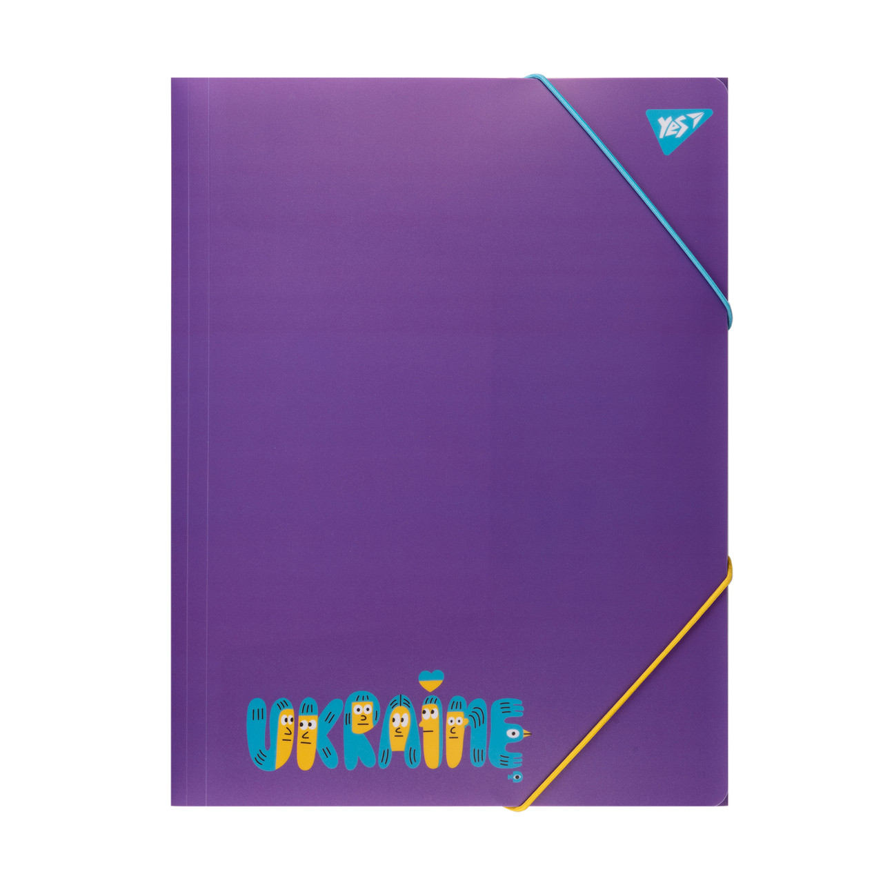 Папка на резинці Yes Stand with Ukraine фіолетова A4, фото 1