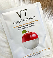 Тканевая маска BIOAQUA V7 Deep Hydration Apple polyphenol moisturizing and refreshing, 30 g.