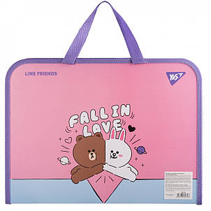 Портфель YES 1відділення FC пластиковий на блискавці Line Friends 492239, фото 2