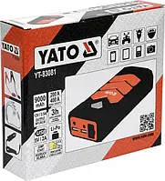 Пусковое устройство с функцией павербанка YATO 400A 9000 mAh, бустер, джамп-стартер YT-83081