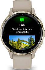 Смарт-годинник Garmin Venu 3S Soft Gold S. Steel Bezel with Ivory Case and S. Band (010-02785-04), фото 4
