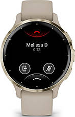 Смарт-годинник Garmin Venu 3S Soft Gold S. Steel Bezel with Ivory Case and S. Band (010-02785-04), фото 5