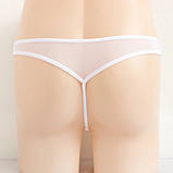 Прозорі стрінги білі чоловічі, фото 2