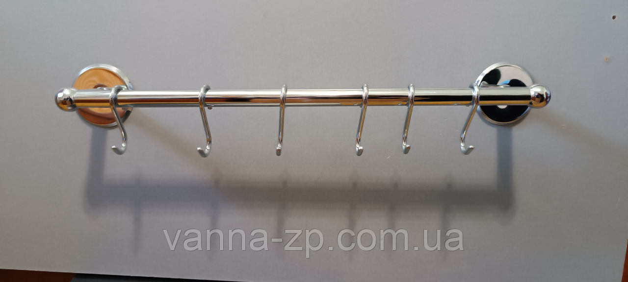 Вішалка у ванну на шість рухомих крючков, фото 1