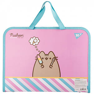 Портфель YES 1відділення FC пластиковий на блискавці Pusheen Stormy 492238, фото 2