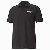 Поло чоловіче Puma Essentials Pique Men's Polo Shirt 586674 01 (чорна, бавовна 96%, повсякденна, бренд пума)