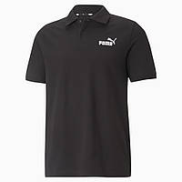 Поло чоловіче Puma Essentials Pique Men's Polo Shirt 586674 01 (чорна, бавовна 96%, повсякденна, бренд пума)