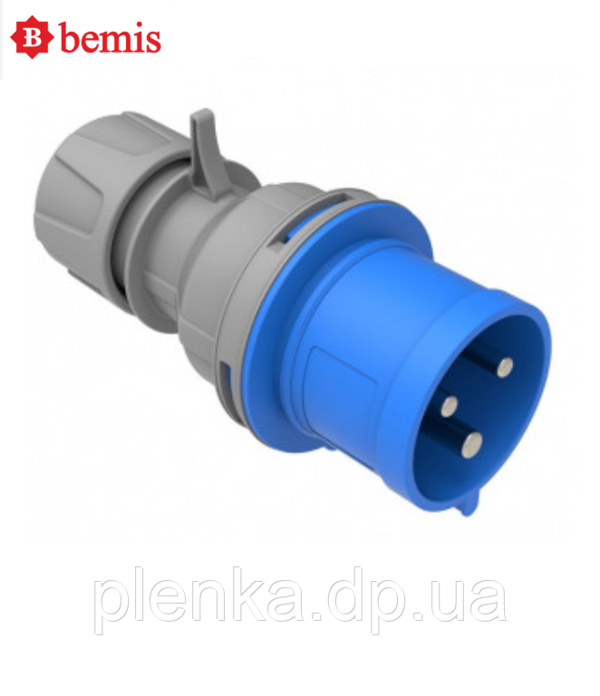 Виделка 220V 3x32A поліамід IP44 Bemis